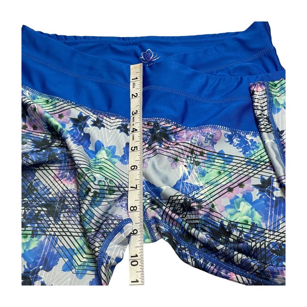 PL Movement by Pink Lotus Womens Leggings Women's Small Blue Overlapping V Front - Picture 5 of 7